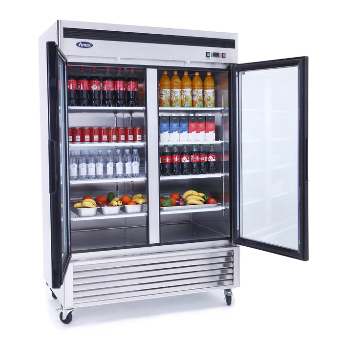 ATOSA MCF8707GR — Two (2) Glass Door Merchandiser Cooler