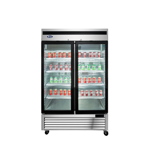 ATOSA MCF8707GR — Two (2) Glass Door Merchandiser Cooler