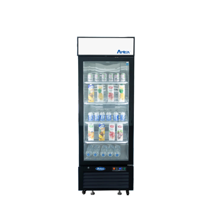 ATOSA MCF8720GR — Black Cabinet One (1) Glass Door Merchandiser Freezer