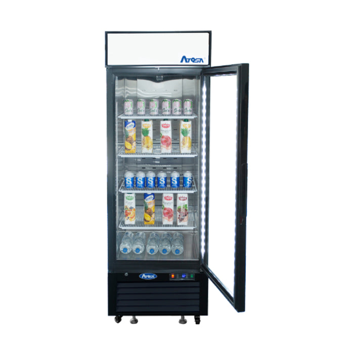ATOSA MCF8722GR — Black Cabinet One (1) Glass Door Merchandiser Cooler