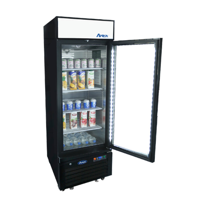 ATOSA MCF8725GR — Black Cabinet One (1) Glass Door Merchandiser Cooler
