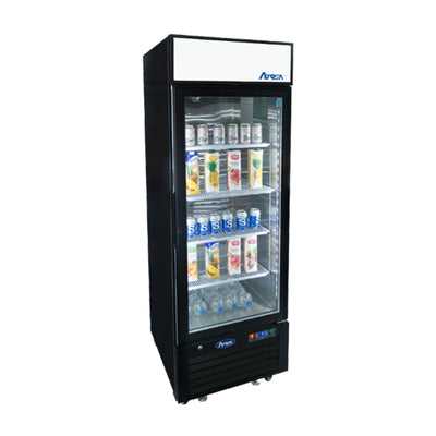 ATOSA MCF8725GR — Black Cabinet One (1) Glass Door Merchandiser Cooler