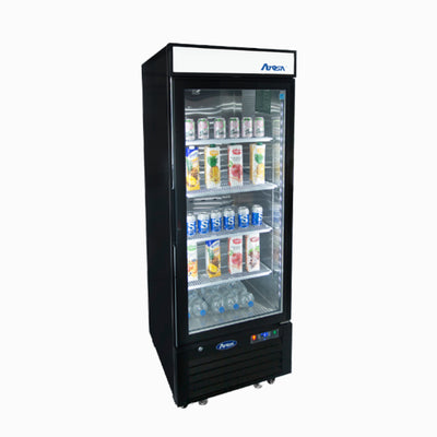 ATOSA MCF8726GR — Black Cabinet One (1) Glass Door Merchandiser Cooler