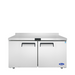 Atosa MGF8414GR 60″ stainless steel worktop freezer with two doors and backsplash