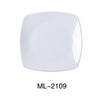 Yanco ML-2109 9" X 1" Square Plate With Round Corner, Super White, High Quality Porcelain, Pack of 24 (2 Dz)