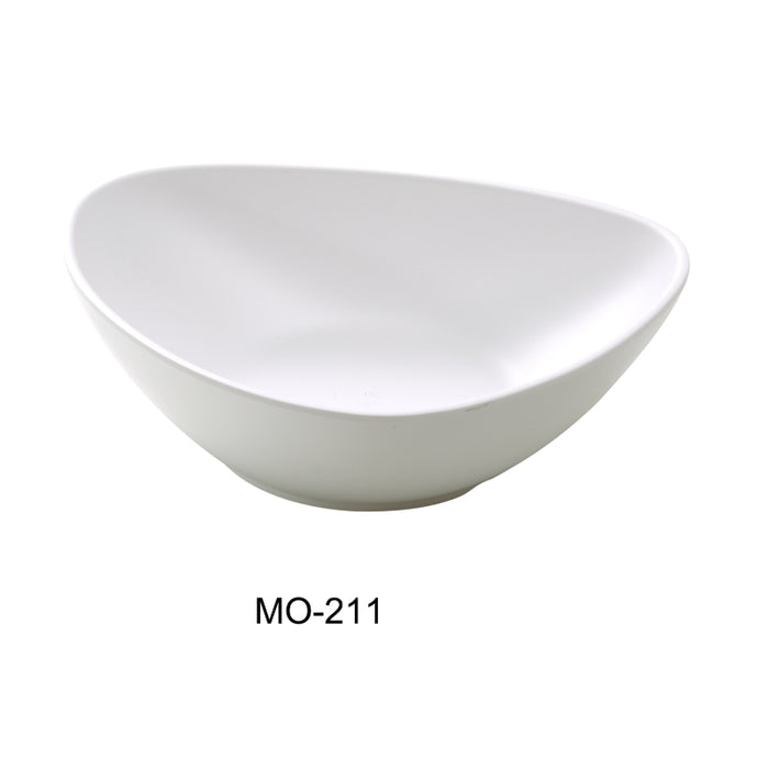 Yanco MO-211 Moderne 11" Deep Triangle/Pasta Plate, 60 OZ, White, Melamine Pack of 12 ( 1 Dz )