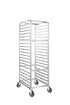 Atosa SPA20K1826 20-Pan Heavy-Duty Aluminum Bun Pan Rack with Swivel Casters