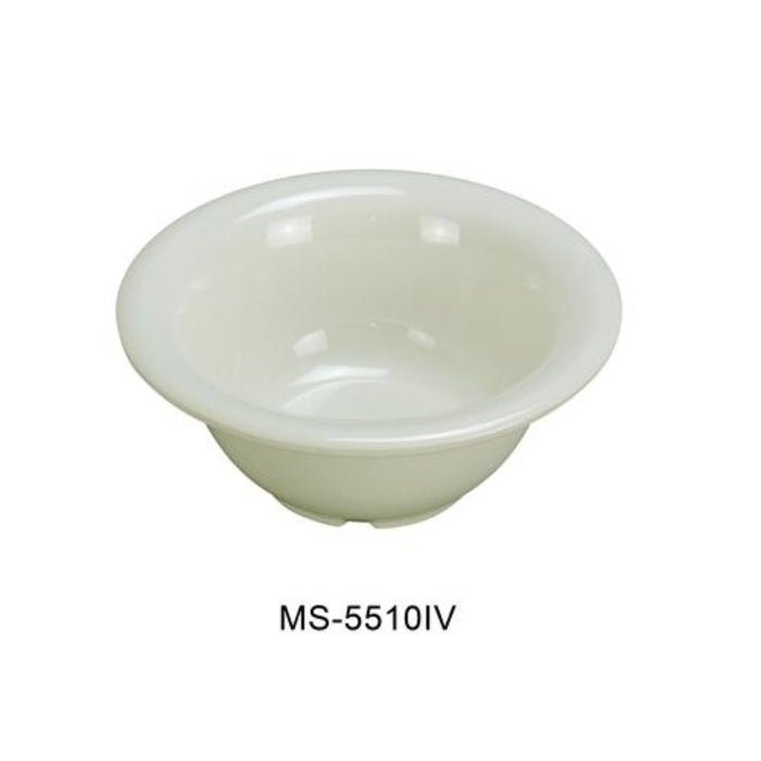 Yanco MS-5510IV Mile Stone Soup Bowl, 10 OZ Capacity, 2.25" Height, 5.5" Diameter, Melamine, Ivory Color, Pack of 48 ( 4 Dz )