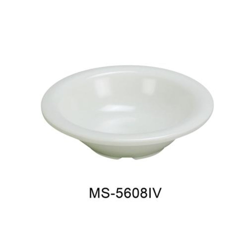 Yanco MS-5608IV Mile Stone Salad Bowl, 8 OZ Capacity, 1.5" Height, 6.25" Diameter, Melamine, Ivory Color, Pack of 48 ( 4 Dz )