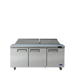 ATOSA MSF8304GR — 72″ Refrigerated Standard Top Sandwich Prep. Table