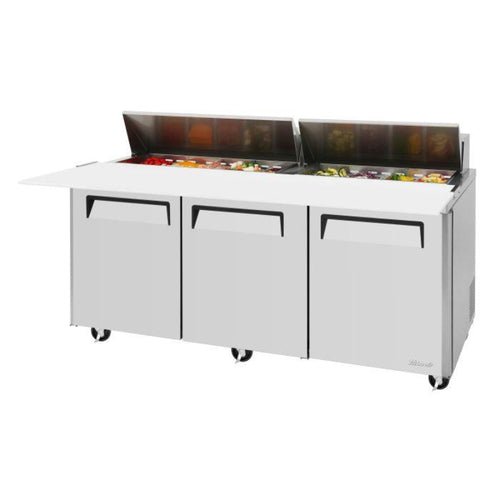 Turbo Air MST-72-18-N Rear Mount M3 Series Sandwich/Salad Unit with Three Sections 23.0 cu. ft