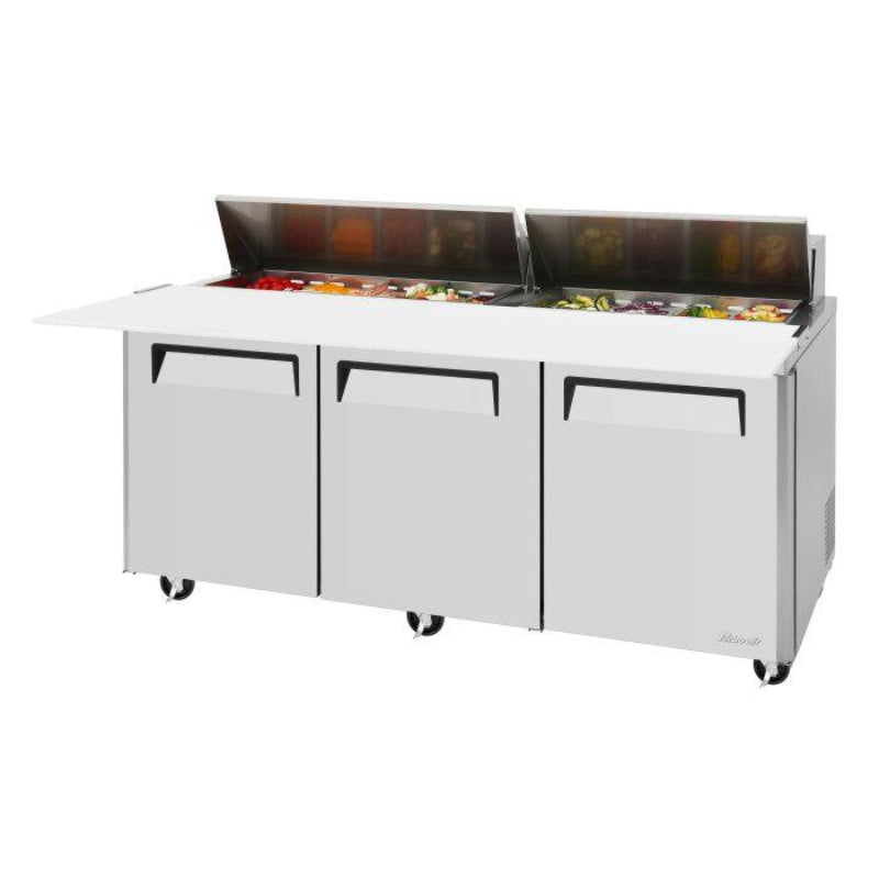 Turbo Air MST-72-18-N Rear Mount M3 Series Sandwich/Salad Unit with Three Sections 23.0 cu. ft