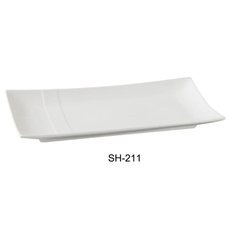Yanco SH-211 Shanghai Rectangular Plate, China, Bone White (2Dz)