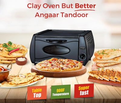 Angaar Electric Mini Tandoor Oven, Compact Countertop Tandoor for Naan, Chapati, Pizza