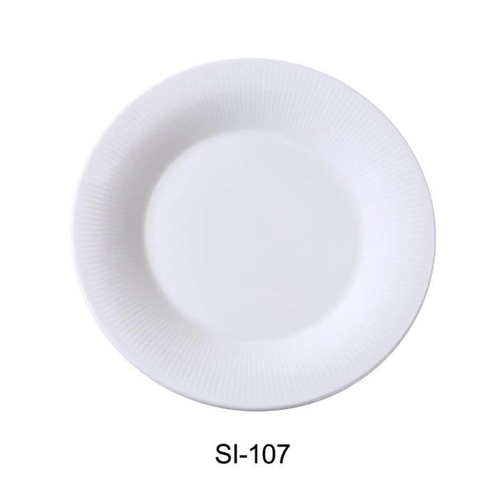 Yanco SI-107 Siena Collection 7″ Round Plate, Bone White, Porcelain (3Dz)