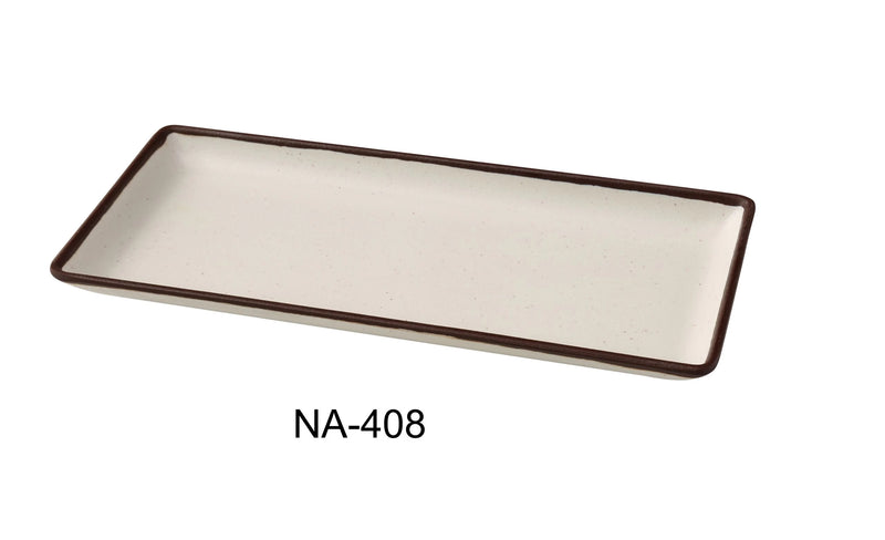 Yanco Nature Art 10 7/8" Rectangular Melamine Plate ( Pack Of 36 )