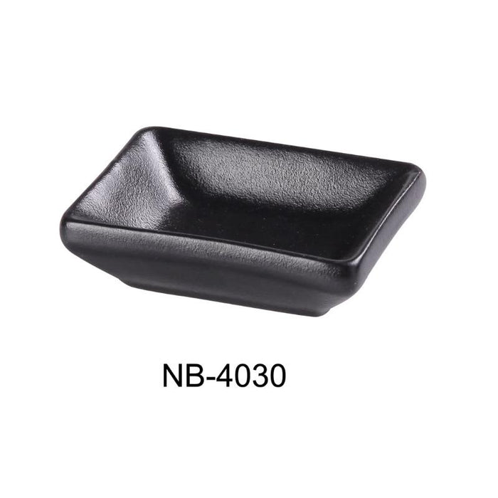 Yanco NB-4030 SAUCE DISH 1 OZ Ceramic Noble Black Condiment Server (4Dz)