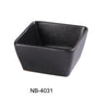 Yanco NB-4031 SQUARE SAUCE DISH 3 OZ Ceramic Noble Black Condiment Server (4Dz)