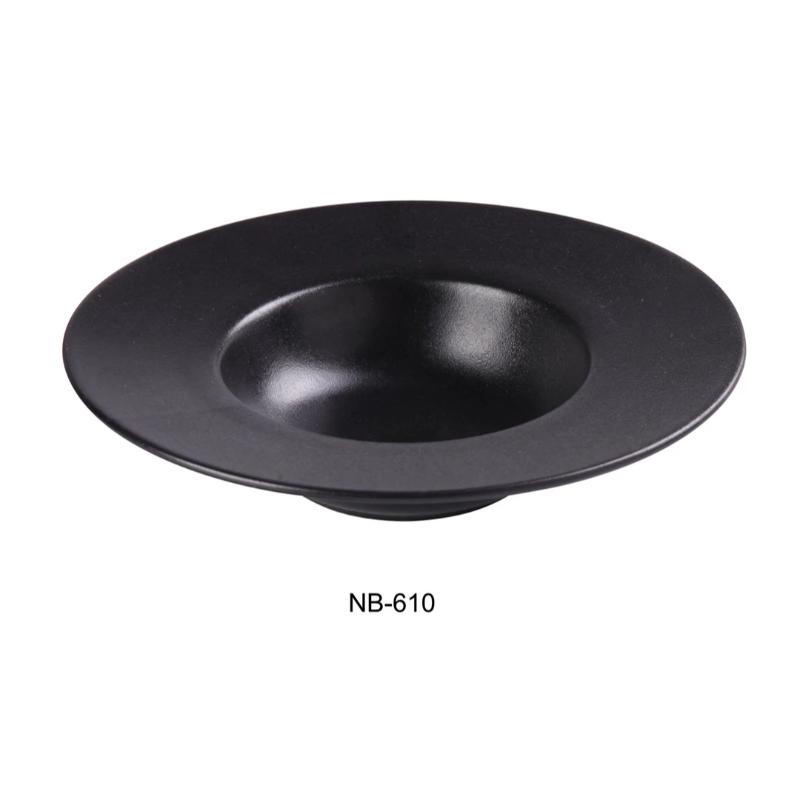 Yanco NB-610 DESSERT PLATE 10 OZ Ceramic Noble Black Dinner Plate (1Dz)
