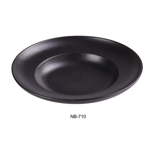 Yanco NB-710 MEDITERRANEAN PASTA BOWL 10 OZ Ceramic Noble Black Pasta Bowl (1Dz)