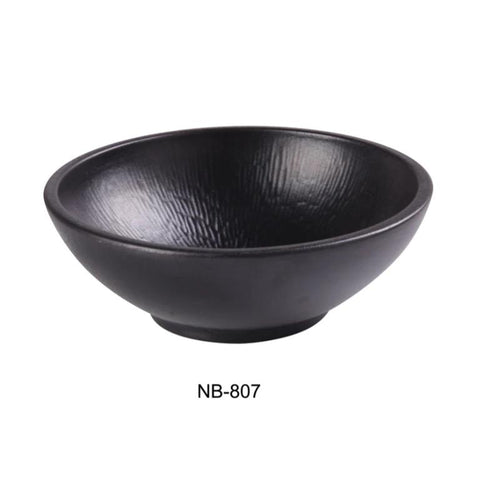 Yanco NB-807 SALAD BOWL 24 OZ Ceramic Noble Black Salad Bowl (2Dz)
