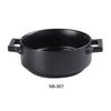Yanco NB-907 Round Bake Plate With Handle 20 OZ Ceramic Noble Black Dinner Plate Pack of 12(1Dz)