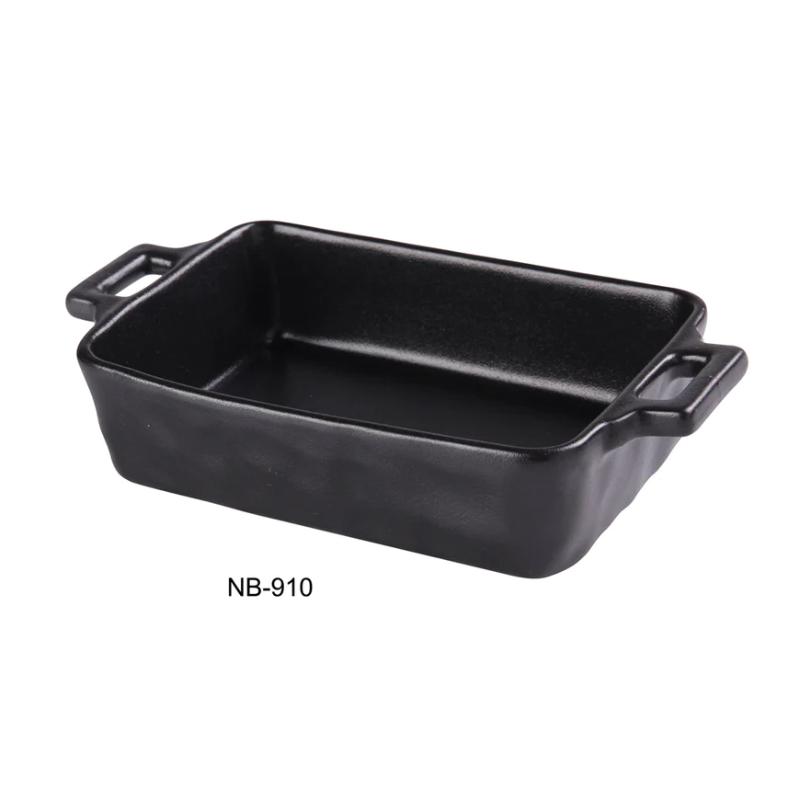 Yanco NB-910 SQUARE BAKE PLATE WITH HANDLE 25 OZ, Pack of 6
