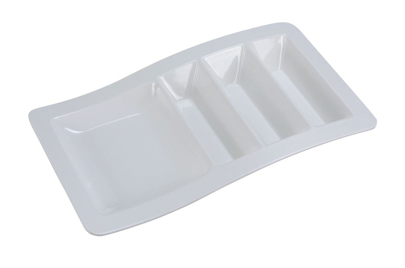 Yanco Compartment Collection 14 3/4" Stackable Melamine Taco Plate ( Pack Of 12 )