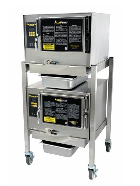 Accu Temp N31201D060 DBL Steamer 3-Pan, Double stacked, Stand-mounted, Connectionless, Natural Gas