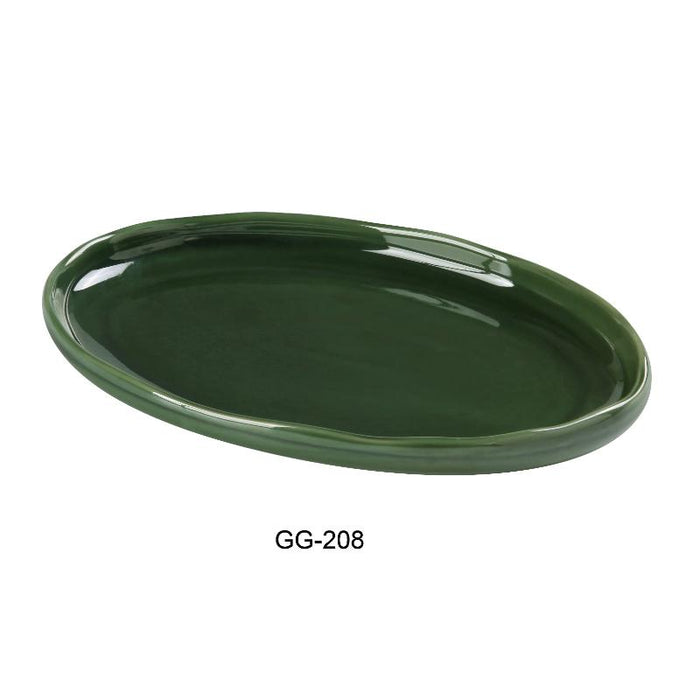 Yanco GG-208 Green Gem China  Oval Plate (3Dz)
