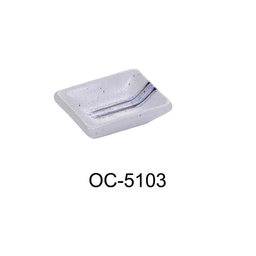 Yanco OC-5103 Ocean RECTANGULAR SAUCE DISH 1 OZ, Porcelain, (4Dz
