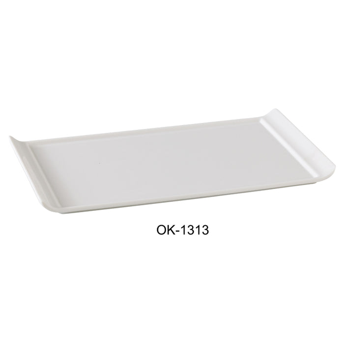 Yanco OK-1313 Osaka-2 Display Plate, Rectangular, Melamine, White Color Pack of 12 (1 Dz)