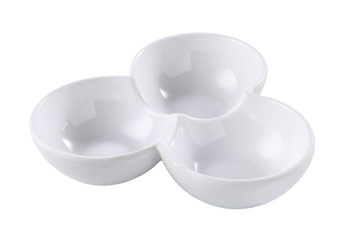 Yanco Osaka 3-Section Melamine Divided Bowl – 2 oz Each Compartment ( Pack Of 48 )