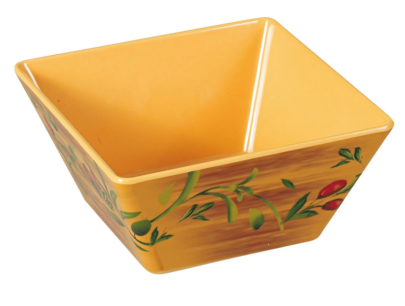 Yanco Olive 20 oz Square Melamine Bowl ( Pack Of 48 )