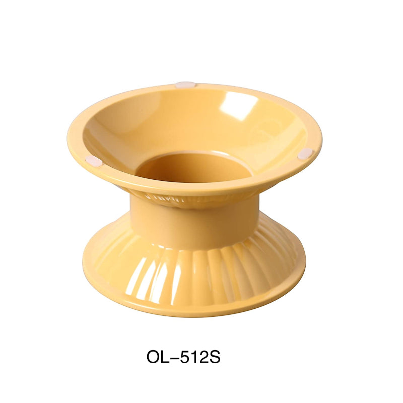Yanco OL-512-S Olive 6.75" Display Stand with Rubber Feet, 3.75" Height, Melamine, Pack of 4