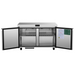 Atosa 48″ undercounter freezer with epoxy-coated shelves and casters