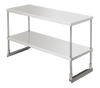 Serv-Ware PPOS-44 Double Overshelf for Pizza Prep Table – Stainless Steel Storage Shelf (47.5"W x 17.25"D x 29.69"H)