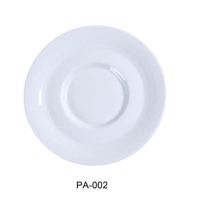 Yanco PA-002 Saucer, 5.5″ Diameter, Porcelain, Super White (3Dz)