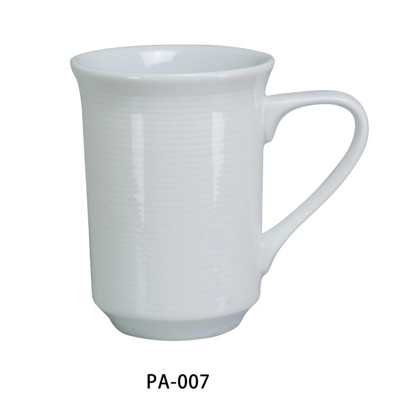 Yanco PA-007 Coffee/Tea Mug Cup, 8-oz, 3″ Diameter, Porcelain, Super White (3Dz)