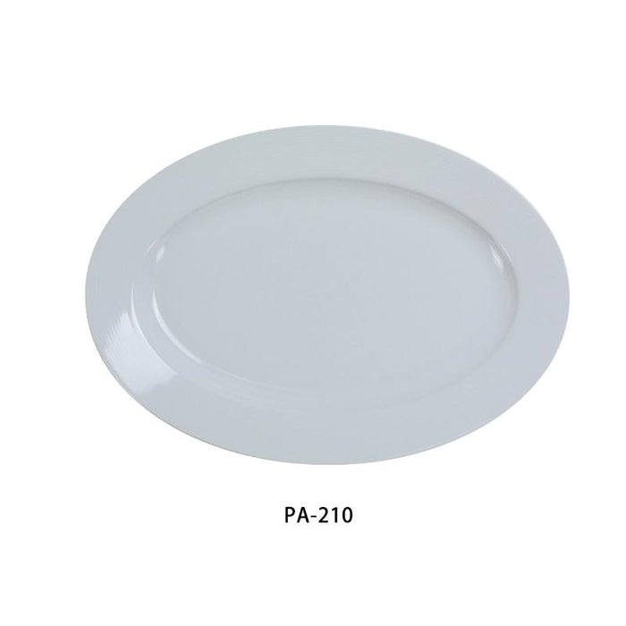 Yanco PA-210 Platter, 10.625″ Porcelain, Super White (1Dz)