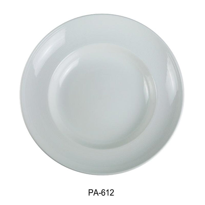 Yanco PA-612 Dessert Plate, 12″ Diameter, Porcelain, Super White (1Dz)
