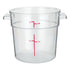 Winco Round Storage Container, Clear Polycarbonate