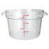 Winco Round Storage Container, Clear Polycarbonate