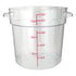 Winco Round Storage Container, Clear Polycarbonate