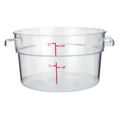 Winco Round Storage Container, Clear Polycarbonate