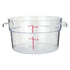 Winco Round Storage Container, Clear Polycarbonate