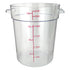 Winco Round Storage Container, Clear Polycarbonate