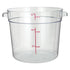 Winco Round Storage Container, Clear Polycarbonate