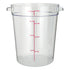 Winco Round Storage Container, Clear Polycarbonate