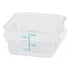 Winco Square Storage Container, Clear Polycarbonate